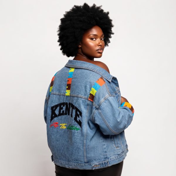 BLKSTAR UTD Kente Strap Detail Denim Jacket