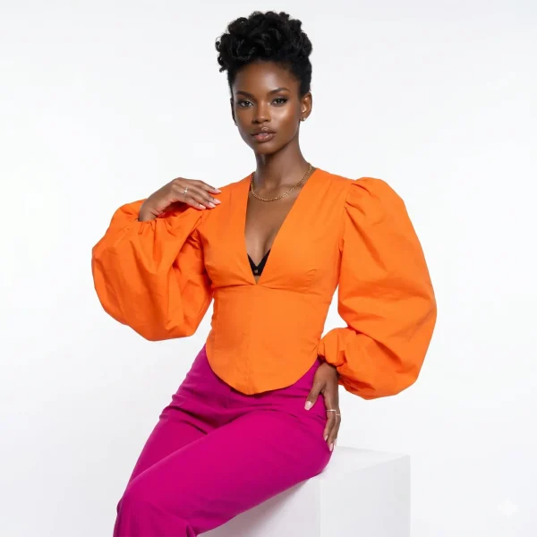 Adire Corset Top
