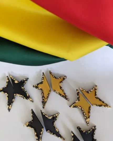 Black Star Earrings