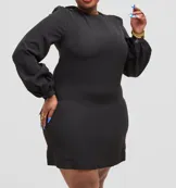 Little Black Bow Shift Dress