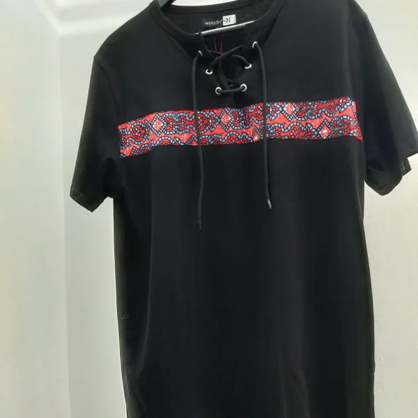 Men's Short T-shirts - FEN Front Lace Up