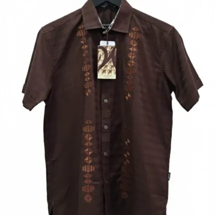 Miles SS Embroidery Brown
