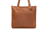 Pull-up Leather Pauline Tote- Tan