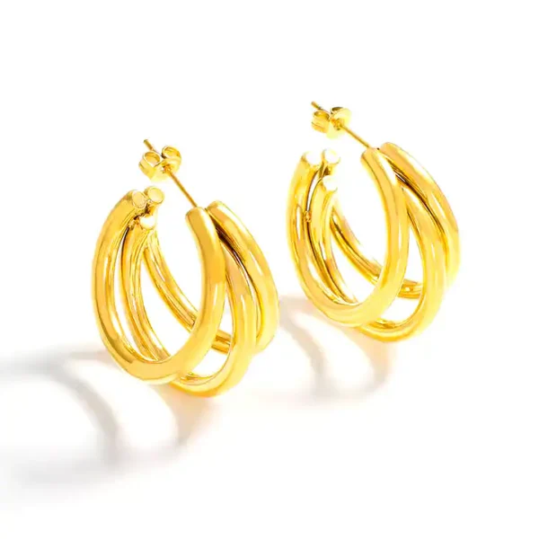 Tripple Curve Earrings