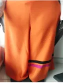 Ultra wide fluid two tone pants- Orange, Black