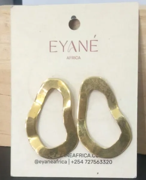 Wave Brass Earrings