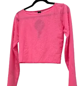 Zoya Vasha Long sleeve Mesh Tops (Neon Pink)
