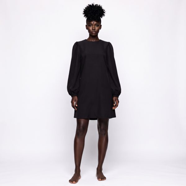 Little Black Bow Shift Dress
