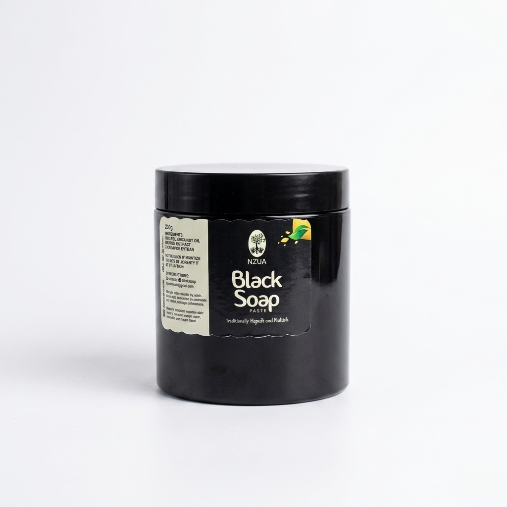 Nzua black soap paste 500g