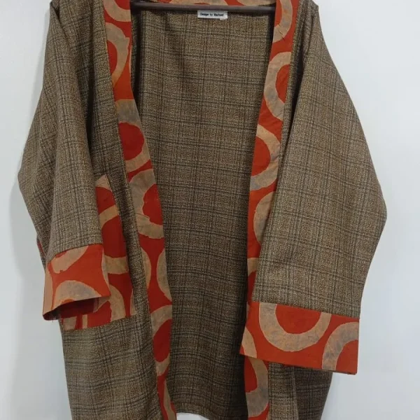 High sleeve kimono-brown