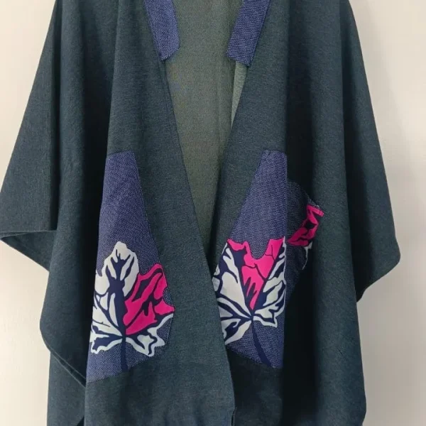 High sleeve kimono-blue
