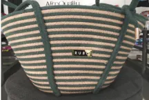 Manu Emerald Green and Tan Stripped