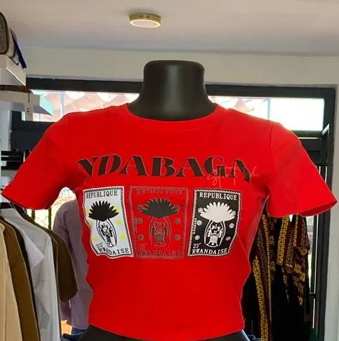 Ndabaga Crop Top-red