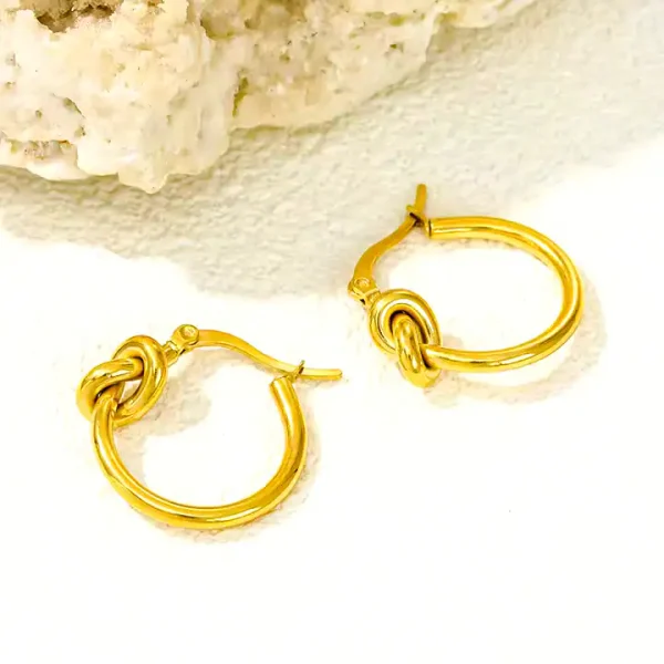 Knotted Brass Earrings - Pure Bras