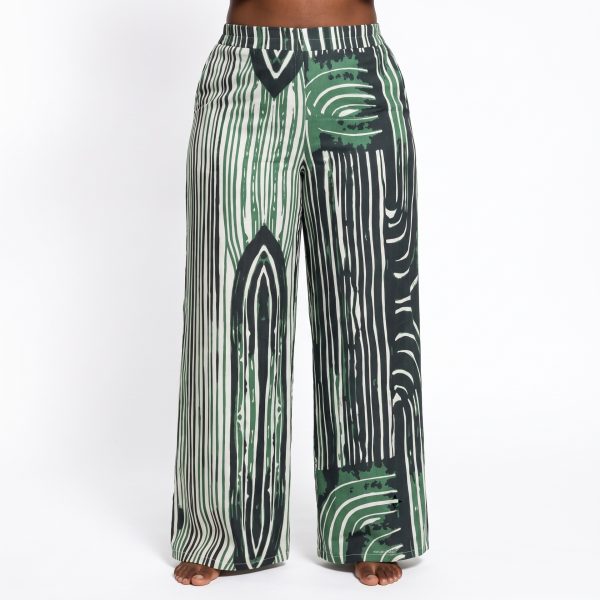 Shela Easy Fit Set Pant – Green