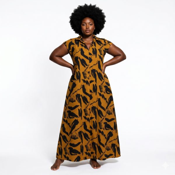 Vivo Zuri Cap Sleeved Maxi dress -Sudan