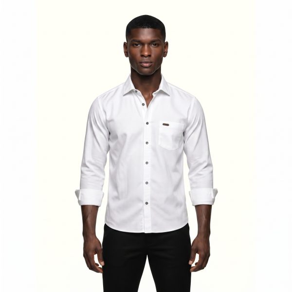 Woodin Men's white cotton shirts