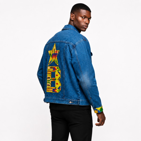 BLKSTAR UNTD Black Star Kente Denim Jacket
