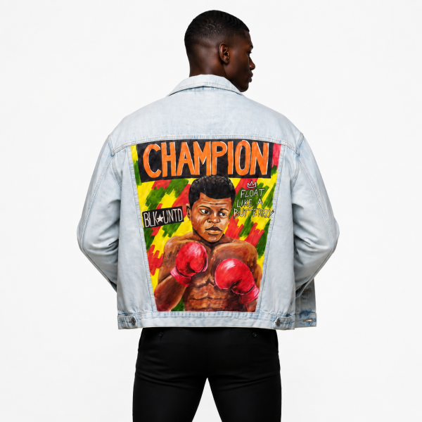 BLKSTAR UTD Champion Boxer White Denim Jacket